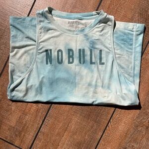 NOBULL Women's Teal Tie-Dye Performance Tank Sz S